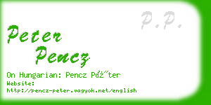 peter pencz business card